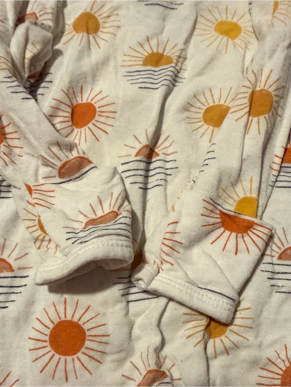 Newborn Magnetic Me Modal Footed Sleeper Pajama with Sun Pattern